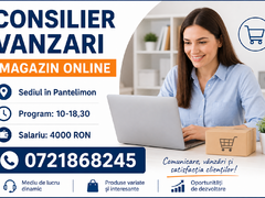 Consilier vanzari magazin online